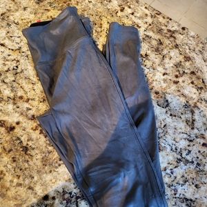 Spanx faux leather gray pants